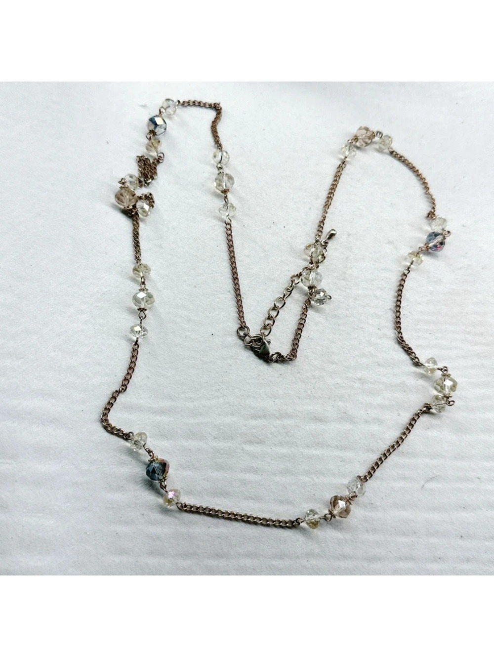 5496gc. Smokey Crystal Necklace